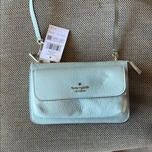 Kate Spade Blue Crossbody Bag with Flap Closure